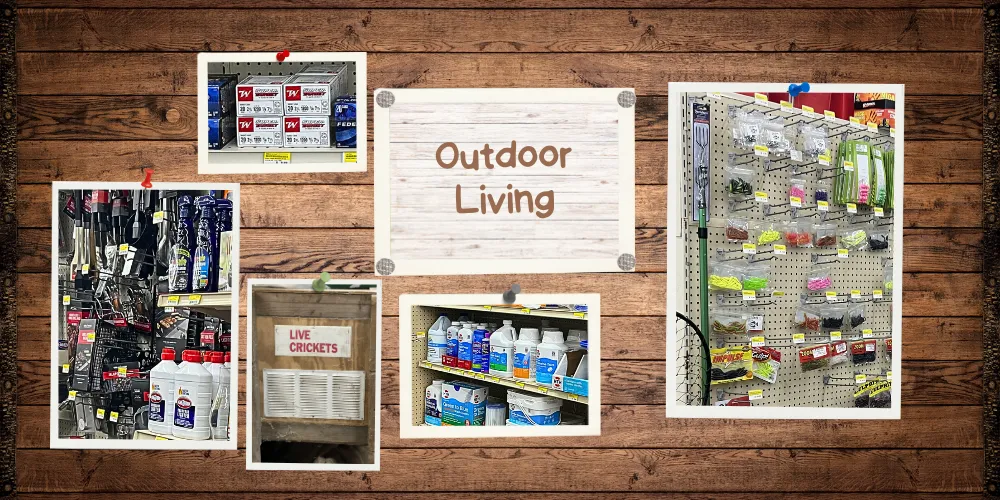 Fishing and Hunting Supplies • Ammunition • Grills and Accessories • Bird Feeders and Seed